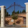 Forja Francesa Forja Europea Hierro Rizado Puerta Metalistería Forja Puerta de Patio Hierro Sólido Puerta Deslizante