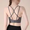 Sujetador Deportivo de una Pieza con Copas, Tirantes Finos y Espalda Cruzada para Mujer, a Prueba de Impactos y Anti-Caída, Adecuado para Correr, Fitness y Yoga de Alta Intensidad