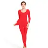 Conjunto Térmico Feminino Sem Costura, Espessado e Forrado com Fleece, Camada Base Outono e Inverno para Adolescentes, Roupa Íntima Térmica de Lã para Mulheres