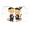 Gorros y Togas de Graduación para Jardín de Infancia Hechos a Medida de Fábrica con Capas de Disfraces Infantiles Temáticas del Campus Impresas al por Mayor