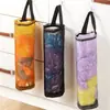 Bolsillo de Malla con Velcro Bolsa de Basura Almacenamiento Cocina Organizador de Bolsas de Plástico Bolsillo de Malla para Recolección Almacenamiento de Pared Bolsa Colgante