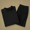Conjunto de Roupa Térmica Masculina 100% Algodão para Outono, para Meia-Idade e Idosos, Camada Base Fina de Suéter e Calça de Algodão
