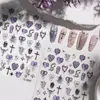 Adesivos de Unhas Artísticas Laser Prata Cyansea Estilo Gótico Adesivos de Unhas Lavanda Adesivos de Unhas Cor Dopamina