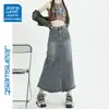 Falda Vaquera Vintage para Mujer Moda Otoño Versátil Nueva Cintura Alta que Cubre Falda de Corte A Cadera Cola de Pescado