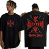 Camiseta Gráfica de Cruz de Hierro West Coast Choppers para Hombre Ropa Urbana Harajuku Camiseta Unisex Moda Camiseta Genial