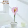 Flor de alcatraz de hilo tejida a mano flor artificial de un solo tallo arte floral de punto eterno decoración de escritorio ramo