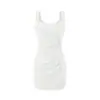 Vestido Ins com Decote Quadrado, Cintura Franzida Aderente ao Corpo para Mulheres, Vestido de Alça Sem Mangas de Cintura Alta Emagrecedor, Vestido Curto Sexy Estiloso para Meninas