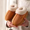 Pantuflas de Algodón para Mujer Otoño/Invierno 2026 Nuevo Estilo para Interiores del Hogar Antideslizantes Cálidas con Felpa Gruesa Suela Gruesa de Algodón Peludo