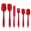 Raspador de silicone transfronteiriço 6 peças um raspador de creme espátula grande para bolo raspador resistente a altas temperaturas ferramenta de panificação