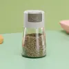 Frasco Dosificador de Condimentos, Botella de Vidrio para Cocina Tipo Prensa para Control de Sal y Condimentos, Caja Sellada para Condimentos, Frasco Dosificador de Sal y Glutamato Monosódico