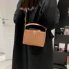 Bolsa Cuadrada Pequeña de Hombro Cruzado Portátil Casual Elegante de Lujo Ligero Nueva de Gran Capacidad Textura de Moda Otoño 2025