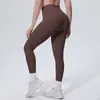 Leggings Sin Costuras de Cintura Alta Estilo Europeo y Americano para Correr, Deportes, Levantar Glúteos, Fitness, Pilates, Pantalones de Yoga Sexy Ajustados de Color Sólido