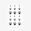 Pegatinas de tatuaje de mini pata de gato y pata de perro, impermeables y de larga duración para mujeres, simples huellas de pata de mascota negras patrón pequeño para dedo pegatinas