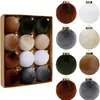 Novo Conjunto de Caixa de Bola Envolto em Tecido de 6cm da Amazon Decorações de Natal Enfeites Pendurados Decorações de Natal Atacado em Estoque