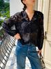 Nova Estilo Outono 2026 Socialite Estilo Chanel Camisa Vazada para Mulheres, Design de Manga Longa, Camisa Nafu Nanyou Shenzhen para Mulheres