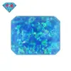 Huagang Gema Rectangular Biselado Fondo Plano Azul Sintético Ópalo Ópalo Piedra Suelta Piedra de Ópalo Artificial # T-1