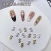 Nail Art Dinheiro Dólar Liga Jóias Explosivo Internet Celebrante Metal Ano Novo Moeda Luxo Acessórios Japoneses Decoração de Unhas