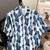 Verão Plus-Size Vintage Novo Camisas Casuais de Manga Curta Masculinas e Femininas, Camisas de Praia para Casal Modernas Frescas e Soltas