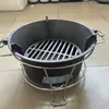 Estufa de barbacoa coreana engrosada de hierro fundido con patas, diseño resistente al calor, para quemar carbón, madera y alcohol, y para calentar y hervir té