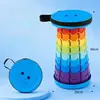 Taburete Plegable Retráctil Portátil, Asiento de Viaje Plegable de Colores para Acampar al Aire Libre, Viajes, Picnic
