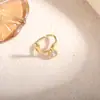 Anel Aberto Popular Transfronteiriço para Casais Femininos, Gancho Simples para Joias de Mão 5. Dedo Designer Europeu e Americano Estiloso e Personalizado