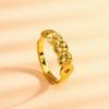 No. Anillo de Anillo de Moneda de Cinco Emperadores 7039 Plata Pura 999.9 Chapado en Oro Hielo Triturado, Color Oro y Plata, Diseño de Nicho