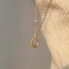Collar Redondo Femenino Moderno Popular Collar Estilo Frío Ins Cadena para Clavícula Femenina Simple Geométrico Elegante Nuevo Estilo 2024 Femenino