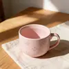 Canecas Premium de Cerâmica com Desenhos Animados para Uso Doméstico com Alças Únicas, Copos de Design Simples, Copos de Água Projetados pelo Fabricante, DIY para Meninas Beberem