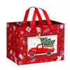 Sacolas de Presente Amazon em Estoque Transfronteiriças, Novas Sacolas Tote de Tecido Não Tecido de Natal, Sacolas de Embalagem para Véspera de Natal