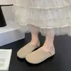 Mocasines planos de verano para mujer, estilo Birkenstock, de cobertura total, suela blanda, de cuero genuino, cómodos, de uso dual, retro, populares