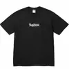 Camiseta Unisex de Manga Corta Supreme Trendy Streetwear Milán Algodón Puro Peso Pesado Clásica Suelta Versátil con Letras