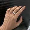Anillo Retro Irregular Europeo y Americano para Mujeres, Anillo Abierto Geométrico de Papel de Aluminio, Anillo para Dedo Índice de Comercio Exterior Transfronterizo