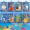 Pegatinas Temáticas de Animales Marinos Transfronterizas Regalos para Niños Pegatinas para Hacer Manualidades Pegatinas de Rompecabezas Pegatinas de Caras Emoji Cambiantes