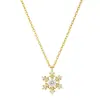Collar Original Arvaleff de Plata de Ley S925 Collar de Copo de Nieve Moda Transfronteriza Cadena para Clavícula Oro de 14K Circonita con Diamante