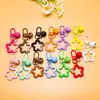 Pingente Chaveiro Sino Estrela de Cinco Pontas Colorido Vazado Kit de Materiais para Miçangas Artesanais DIY para Acessórios de Decoração de Bolsa e Orelha