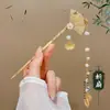 Nueva Horquilla de Madera Estilo Chinoiserie para Mujer, Horquilla Cheongsam Estilo Antiguo Dinastía Han, Horquilla de Aleación, Falda de Cara de Caballo, Tocado, Borla que se Mueve al Caminar