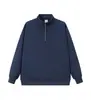 Sudadera con cuello alto y media cremallera, holgada, casual y cómoda, ropa de grupo del mismo estilo para hombres y mujeres, camisa cultural con logo bordado imprimible