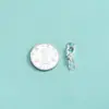 Hebilla de Botón de Plata de Ley S925 Flor de Cerezo Flor de Durazno Hebilla de Doble Anillo Signo de Interrogación Hebilla para Pulsera de Cuerda Trenzada DIY Accesorios de Hebilla de Cola para Collar