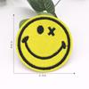 Parche de Tela Bordado con Expresión de Cara Sonriente al por Mayor Parche Bordado a Computadora Aplique Decorativo para Ropa Bolsa Accesorios de Ropa