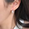 Pequeño Capital Mil Oro ~ Caperucita Roja Explosiones Princesa Diana Zirconia Clásica Realmente Muchos Ma Ao Perla Blanca Pendientes de Aguja Plateada