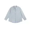 Dd 2026 Conjunto de Roupas Femininas Plus Size Primavera e Verão: Camisa com Gola + Vestido de Suspensório Listrado Conjunto de Duas Peças 9326Ab
