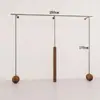 Tienda de Ropa Estante de Exhibición de Pared Engrosado de Acero Inoxidable con Color de Madera Estante de Exhibición Nueva Perchero para Ropa de Tienda de Ropa para Hombres y Mujeres