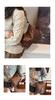 Bolso de cubo de gran capacidad para mujer, popular en Internet, 2024, bolso de hombro con estampado de leopardo retro, bolso de mano tipo bandolera.