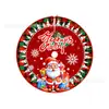 Saia de Árvore de Natal Nova de Pelúcia Curta Transfronteiriça com Sino, Impressão Digital, Saia de Árvore de Decoração Festiva, Atacado em Estoque