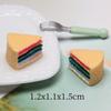Acessórios de Resina Sanduíche Bolo de Creme Triângulo Bolo Arco-Íris DIY Capa de Celular com Creme Materiais Acessórios de Simulação