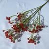 Gipsofila de Color Sólido para Frutas Pequeñas Flor Artificial Decoración para Sala de Estar Adorno Floral para Bodas Suministros para Arreglos Florales Gipsofila de Plástico
