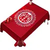 Mantel para sala de bodas, decoración de habitación de bodas, decoración estilo chino, mantel rojo, mantel de compromiso con personajes felices, mesa de centro y mesa de comedor de boda