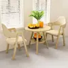Mesa de chá e cadeiras para varanda, mesa e cadeiras simples para sala de jantar em casa, mesa redonda pequena de camada dupla, conjunto de mesa e cadeiras de lazer para loja de milk tea, mesa e cadeiras para reunião