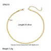 Collar de cadena plana de serpiente de acero inoxidable con colgante de gota de agua y circonita en forma de marquesa para mujer, chapado en oro de 18 quilates, no se decolora, cadena de clavícula de lujo ligero
