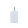 Venta al por mayor de fábrica botella dispensadora 250ml lava y protege botella PE para leche corporal cosmética botella blanca para champú de baño